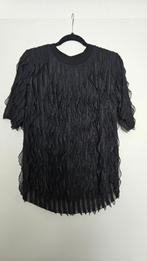 NU Denmark shirt, bijzondere ruffle stof, mt L.. nieuw!, NU Denmark, Zwart, Maat 42/44 (L), Nieuw