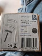 Brondby Wastafelafvoerplug 1 1/4" Gun Metal.    2 stuks, Ophalen of Verzenden, Nieuw, Rvs, Wastafel