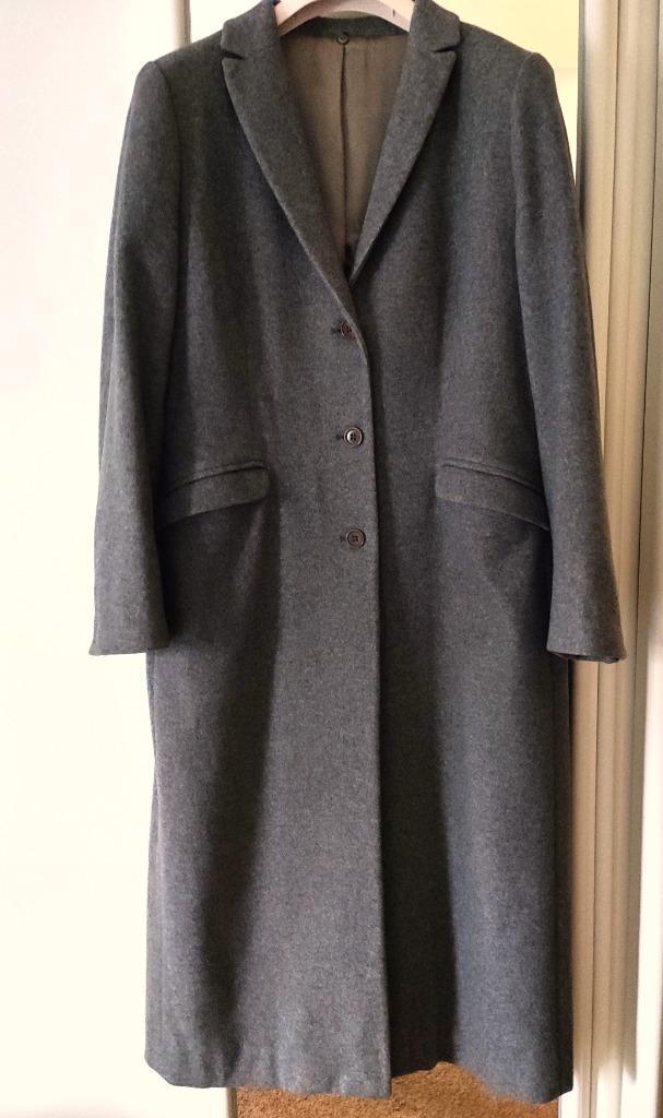 Grijze cashmere mantel El Corte Inglés – valt als 38/40, Kleding | Dames, Jassen | Winter, Zo goed als nieuw, Maat 38/40 (M), Grijs