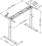 hoog-laag bureau zit-sta bureau 140x80 cm – grijs frame, Nieuw, Ophalen of Verzenden, Bureau