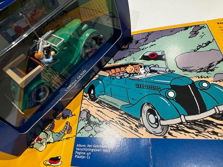 Kuifje auto 1:43 mitrailleur wagen uit gebroken oor, Verzamelen, Stripfiguren, Zo goed als nieuw, Beeldje of Figuurtje, Kuifje