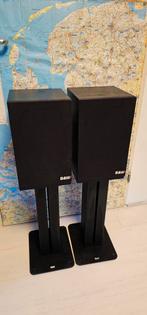 B&W speakers met stands, Ophalen, 60 tot 120 watt, Front, Rear of Stereo speakers, Overige merken