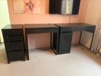 Ikea Bureau set 2x Micke + ladeblok op wielen, Huis en Inrichting, Bureaus, Ophalen, Bureau
