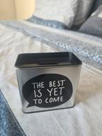 Spaarpot "The Best Is Yet To Come", Ophalen of Verzenden, Zo goed als nieuw, Metaal of Blik, Overige thema's