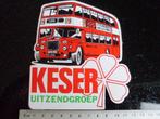 sticker keser uitzendgroep logo dubbeldekker bus england uk, Verzamelen, Bedrijf of Vereniging, Zo goed als nieuw, Verzenden