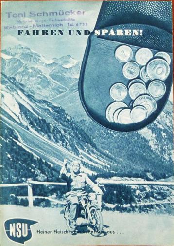 Folder NSU Fahren und Sparen 1951 beschikbaar voor biedingen