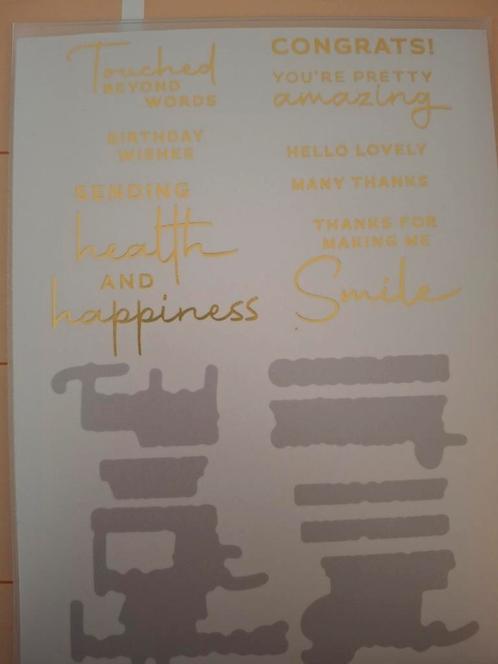 Nieuwe Spellbinders hot foil template en dies sentiments, Hobby en Vrije tijd, Scrapbooking, Nieuw, Frame of Mal, Overige merken