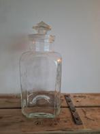 Vintage Glazen Apothekerspot met Deksel, Antiek en Kunst, Ophalen of Verzenden