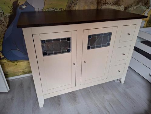 Commode en kast met glas in lood + wandplank, Kinderen en Baby's, Kinderkamer | Commodes en Kasten, Gebruikt, 105 cm of meer, 100 cm of meer