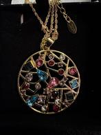 Goudkleurige ketting met kleurrijke steentjes  (LDADPR), Goudkleurig, Overige kleuren, Verzenden, Zo goed als nieuw