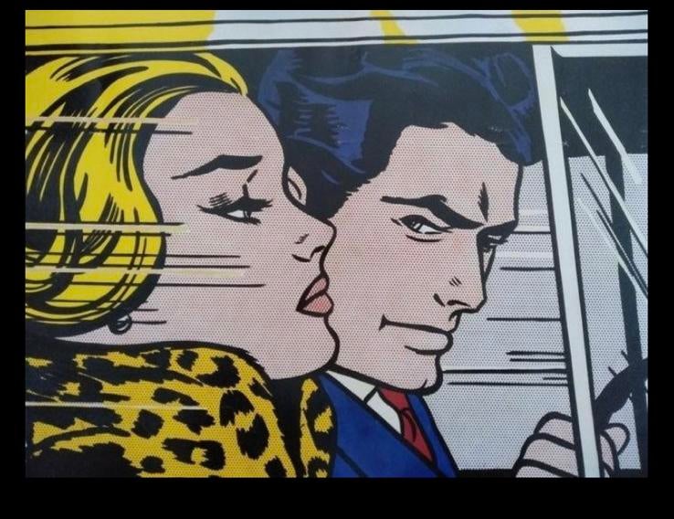 Affiche  ‘in the car’ Roy lichtenstein exhibition  Madrid, Ophalen of Verzenden