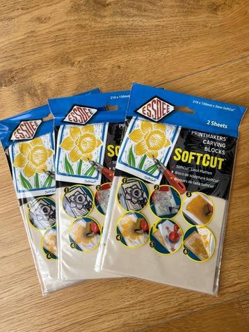 Essdee soft cut lino 21x15cm, 3 pakjes van 2 sheets beschikbaar voor biedingen