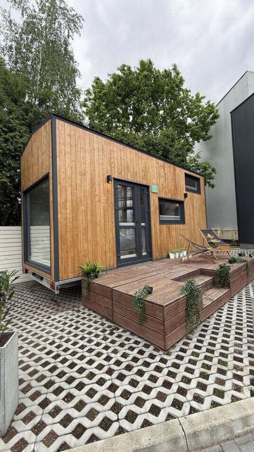 Tiny House 05 / 6,5 m, Mobiele Hut gemakkelijk verk, Caravans en Kamperen, Stacaravans, tot en met 6, Ophalen