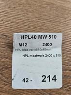 HPL plaat 2400x510x40mm HONEY OAK - Nieuw kleine beschadigin, Ophalen of Verzenden, Gebruikt, HPL, 20 tot 50 mm