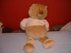 TIAMO BEER BRUNO THE BEAR GROOT VELOURS BEIGE MET WIT, Verzenden, Nieuw, Overige typen
