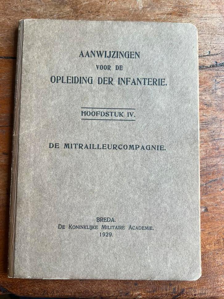 Nederlands mobilisatie voorschrift Mitrailleur comp lewis, Verzamelen, Militaria | Tweede Wereldoorlog, Boek of Tijdschrift, Nederland
