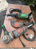 2x Defecte Hitachi slijptol – voor onderdelen of reparatie, Ophalen of Verzenden, Gebruikt, 1000 watt of meer, Haakse handslijpmachine