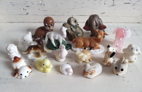 Set van 18 miniatuur letterbak dieren beeldjes, Verzamelen, Beelden en Beeldjes, Gebruikt, Dier, Ophalen of Verzenden