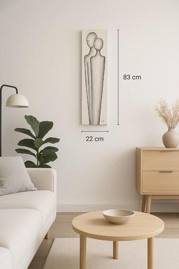 Modern schilderij – abstracte figuren beschikbaar voor biedingen