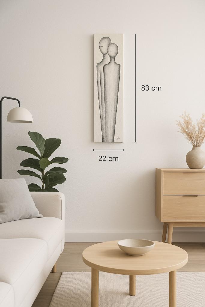 Modern schilderij – abstracte figuren, Antiek en Kunst, Kunst | Schilderijen | Modern, Ophalen of Verzenden