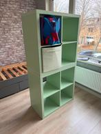 2x Ikea Kallax Vakkenkast Mintgroen, Huis en Inrichting, Ophalen, Met plank(en), Kunststof, Gebruikt