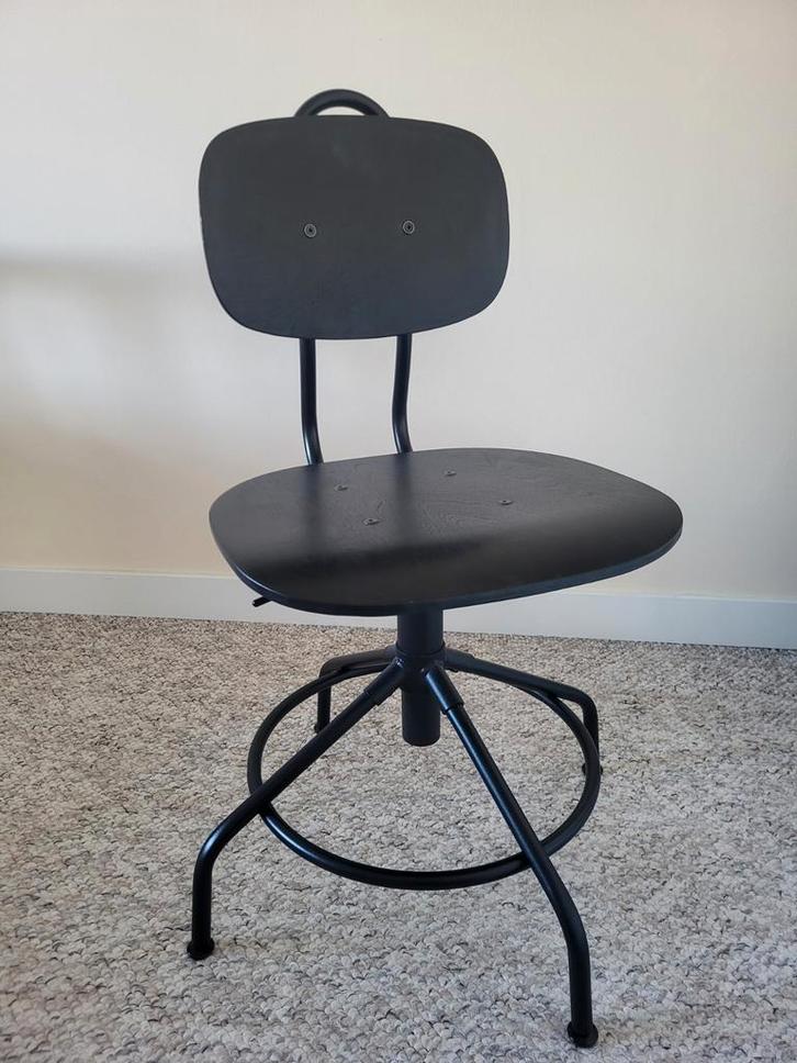 Ikea Kullaberg bureaustoel zwart, Huis en Inrichting, Bureaustoelen, Zo goed als nieuw, Zwart, Ophalen
