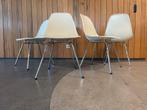 Vitra Eames side stoelen wit (kleur 30) dsx chroom, Huis en Inrichting, Vitra, Wit, Ophalen of Verzenden, Zo goed als nieuw