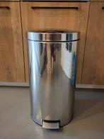 Brabantia Twin Bin 40L Brilliant Steel - 2 x 20 liter (G), Ophalen, Gebruikt, Met pedaal, 50 tot 75 cm