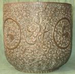 Oude koperen plantenbak met afbeeldingen van Shiva, Antiek en Kunst, Ophalen of Verzenden