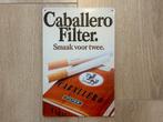 Reclamebord Caballero Cigarettes 20x30, Ophalen of Verzenden, Zo goed als nieuw, Reclamebord