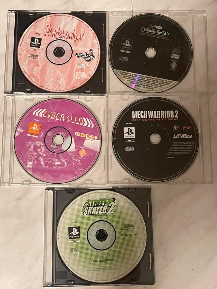 5x Playstation 1 (PSX) disc only games, Spelcomputers en Games, Games | Sony PlayStation 1, Zo goed als nieuw, 1 speler, Vanaf 3 jaar