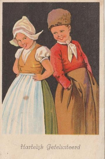  MEISJE JONGEN UIT 1952 ZEER MOOIE OUDE KAART KJ108 beschikbaar voor biedingen