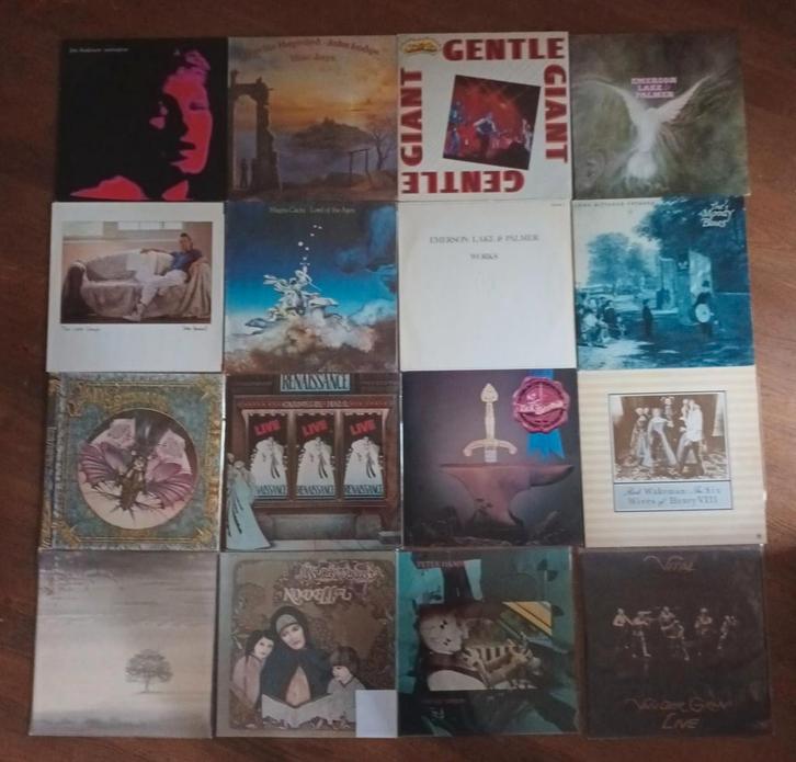 PROG LP VERZAMELING 16 lp's VG+ vinyl, Cd's en Dvd's, Vinyl | Rock, Gebruikt, Progressive, 12 inch, Ophalen of Verzenden
