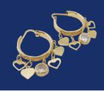 18 karaat Gouden Oorbellen Wokkels met Bedeltjes en Hartjes, Jw, Nieuw, Ophalen of Verzenden, Info@juwelenwereld.nl