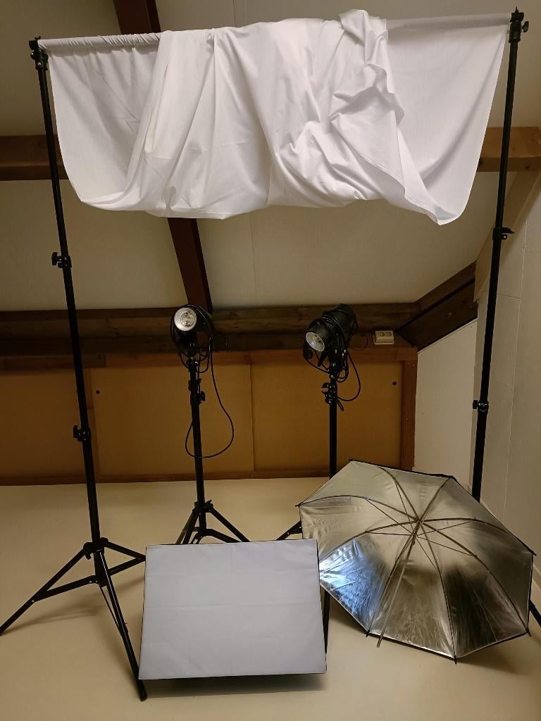 QH BJ150 FLITSERSET, Audio, Tv en Foto, Fotografie | Fotostudio en Toebehoren, Ophalen, Zo goed als nieuw, Lamp of Flitsset