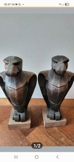 Gietijzeren Adelaars tuinbeelden - 35 cm hoog, Ophalen of Verzenden, Gebruikt, Metaal, Dierenbeeld