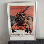 ingelijste art deco reclame poster vliegtuig motorenfabriek, Ophalen of Verzenden, Zo goed als nieuw, Kaart, Foto of Prent