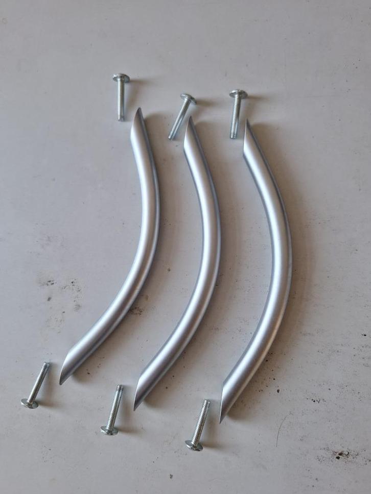 RVS Handgrepen voor lades en kastjes., Doe-het-zelf en Verbouw, Hang- en Sluitwerk, Gebruikt, Klink of Kruk, Rvs, Ophalen of Verzenden