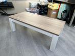 Salontafel wit met houtlook, Huis en Inrichting, Ophalen, Gebruikt, Landelijk modern, 100 tot 150 cm