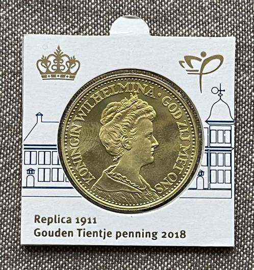 Penning in Munthouder 2018 | Replica Gouden Tientje 1911, Postzegels en Munten, Penningen en Medailles, Overige materialen, Nederland