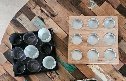 Waxinelicht houders, Huis en Inrichting, Woonaccessoires | Kandelaars en Kaarsen, Zo goed als nieuw, Kaars, Minder dan 25 cm, Overige materialen