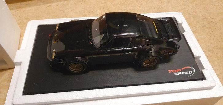 Top Speed Models TSM 1/18 Porsche 934 zwart, Hobby en Vrije tijd, Modelauto's | 1:18, Zo goed als nieuw, Auto, Overige merken