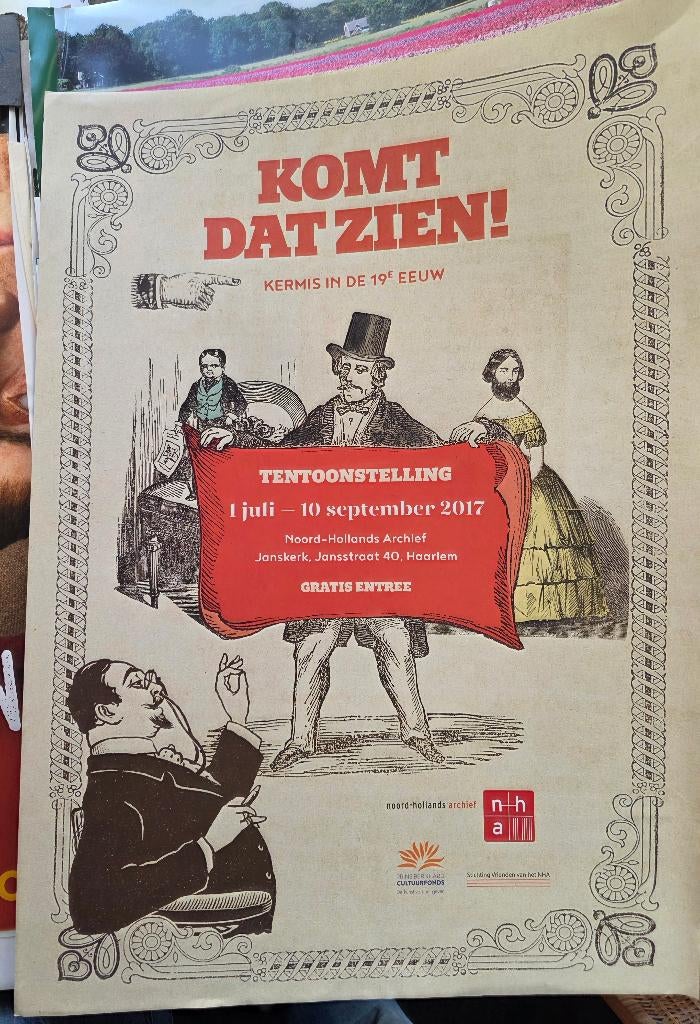 Poster Kermis in de 19e eeuw Haarlem 2017, Ophalen of Verzenden, Overige onderwerpen