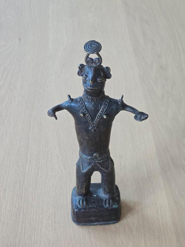 Antiek 470 gr zwaar Hindoeïstische godheid beeld €199, Antiek en Kunst, Antiek | Koper en Brons, Ophalen of Verzenden