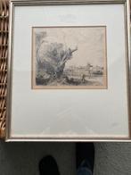 De omval 1645 Rembrant ets, Antiek en Kunst, Kunst | Litho's en Zeefdrukken, Ophalen of Verzenden