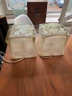 Vintage IKEA IJsblok Lamp 2 stuks, Ophalen of Verzenden, Gebruikt, Glas, Minder dan 100 cm