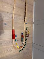 Houten Treinrails met Trein en Wagonnetjes, Ophalen of Verzenden, Gebruikt, Losse stenen