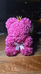 Roze Rozenbeer met Kroon - Perfect Cadeau!, Ophalen of Verzenden, Nieuw, Feestartikel, Valentijn of Romantisch