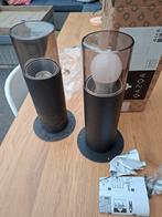 Set van 2 QAZQA buitenlampen, Minder dan 50 watt, Aluminium, Ophalen of Verzenden, Vloerlamp