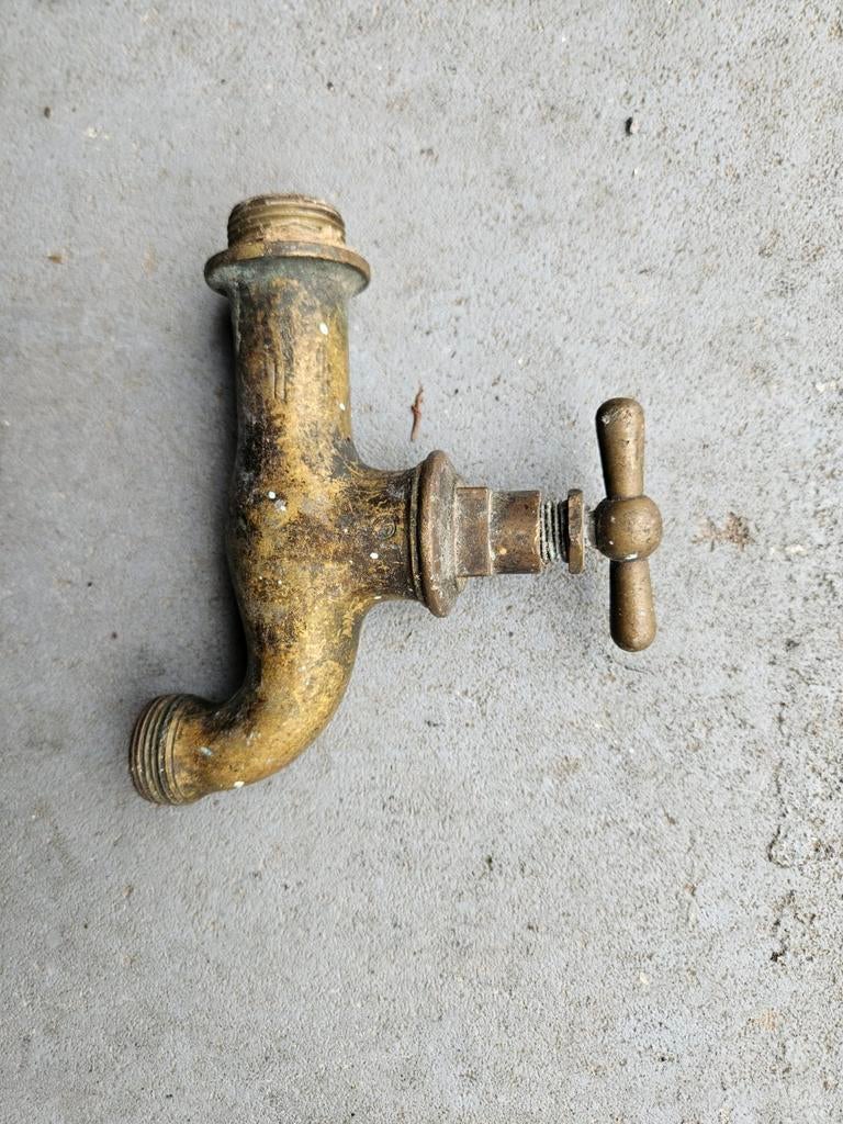 Antieke messing kraan, Ophalen of Verzenden